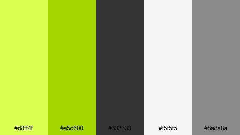 lime and charcoal ui lime color palette with hex codes