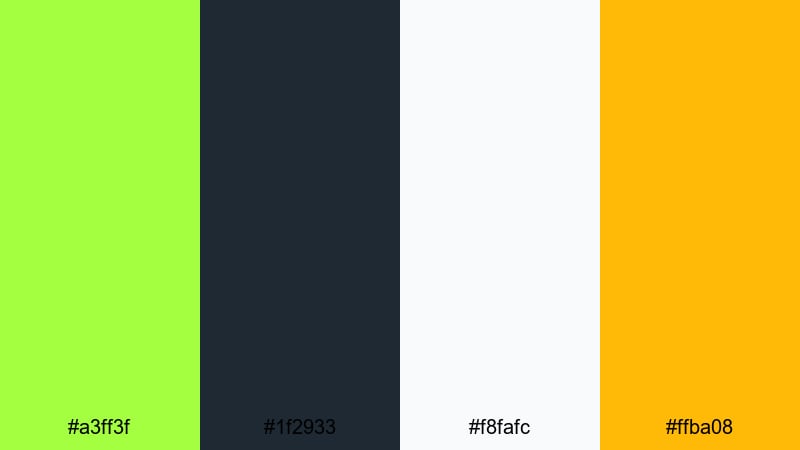 lime soda interface neon green color palette with hex codes