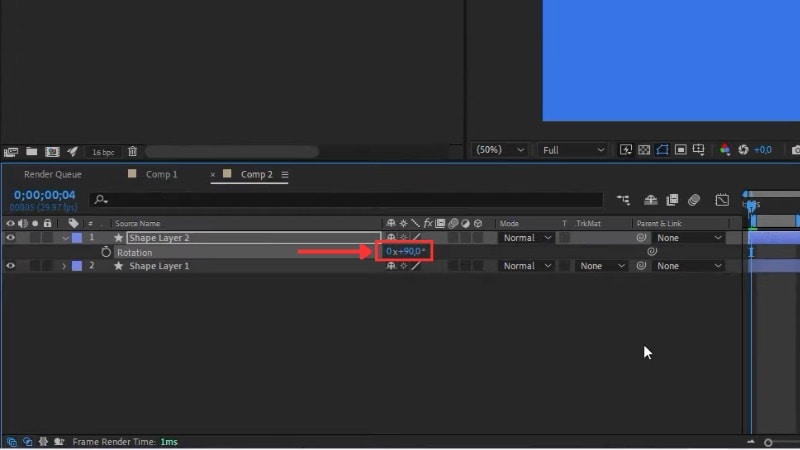rotate the arrowhead if needed