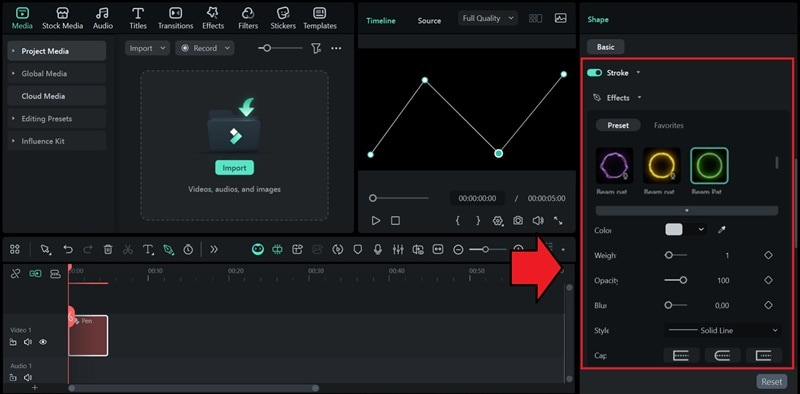 draw the path and customize
