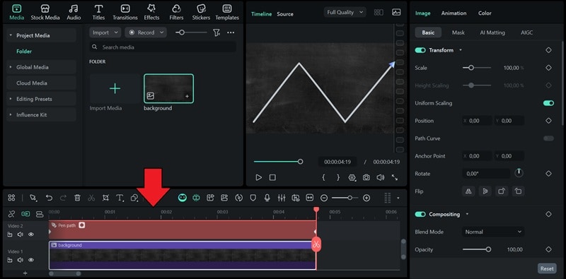 add background to line animation