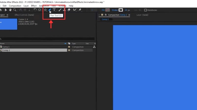 drawing a path with the pen tool