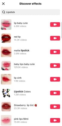 tiktok lipstick filters