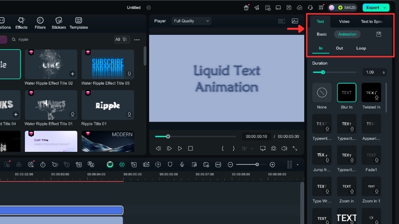 adjust the timing and motion speed