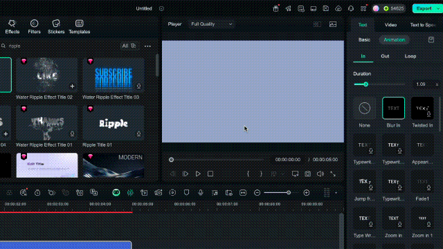 preview and export the video result