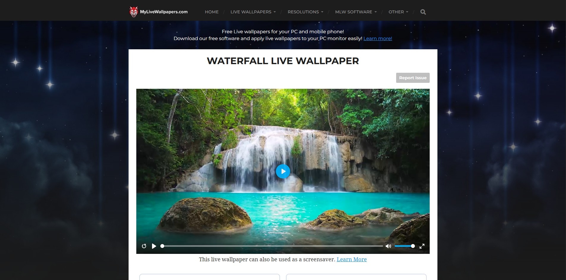 mylivewallpaper waterfall live wallpaper