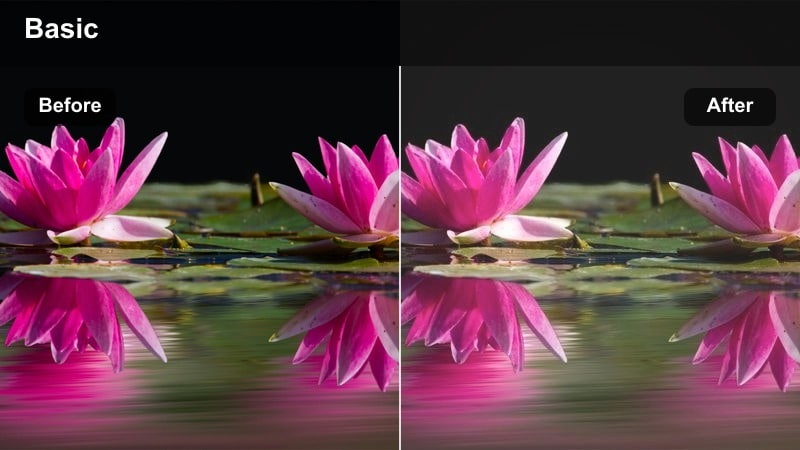 Softly graded living room interior with muted colors and matte shadows.