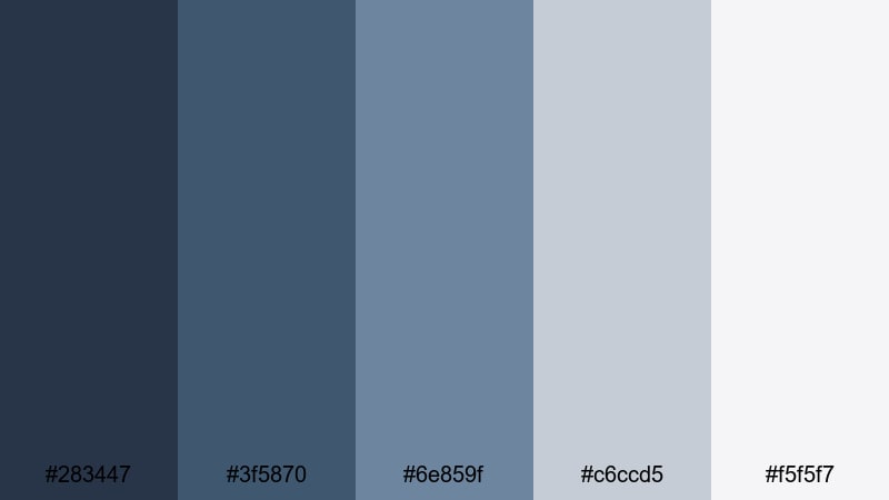 loft studio denim haze denim color palette with hex codes