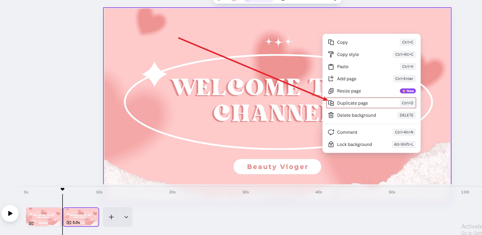 select present in canva