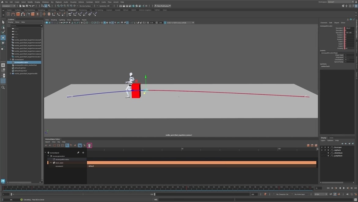Maya looping animation