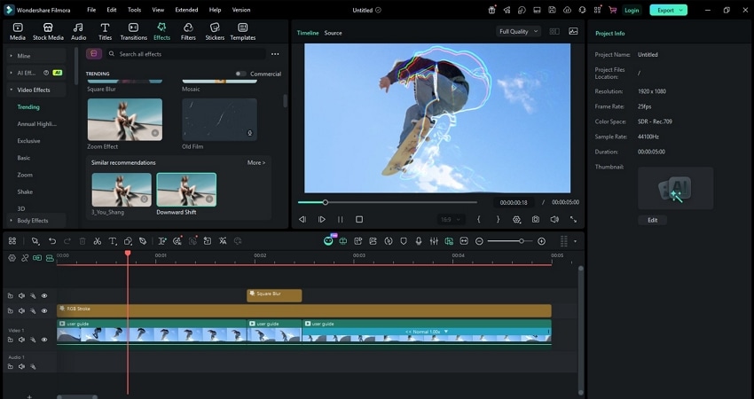 filmora loop animation