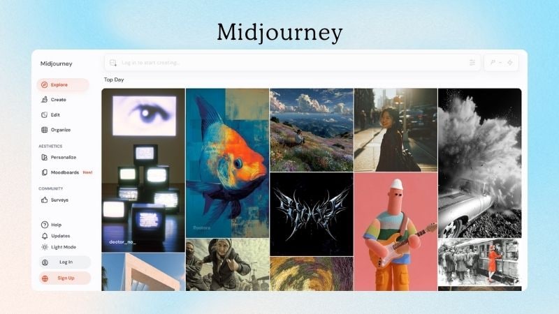 midjourney interface