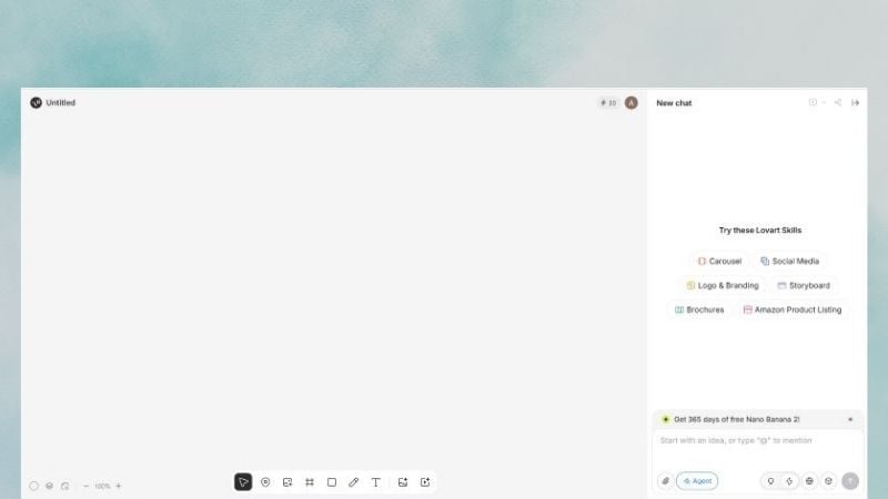 canvas workspace in lovart ai