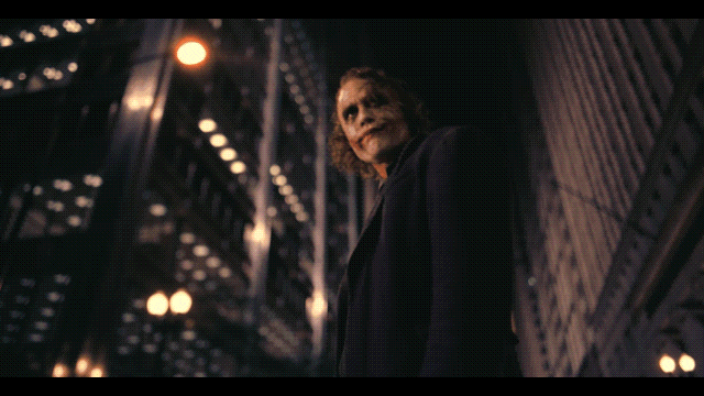 low angle shot example from dark knight