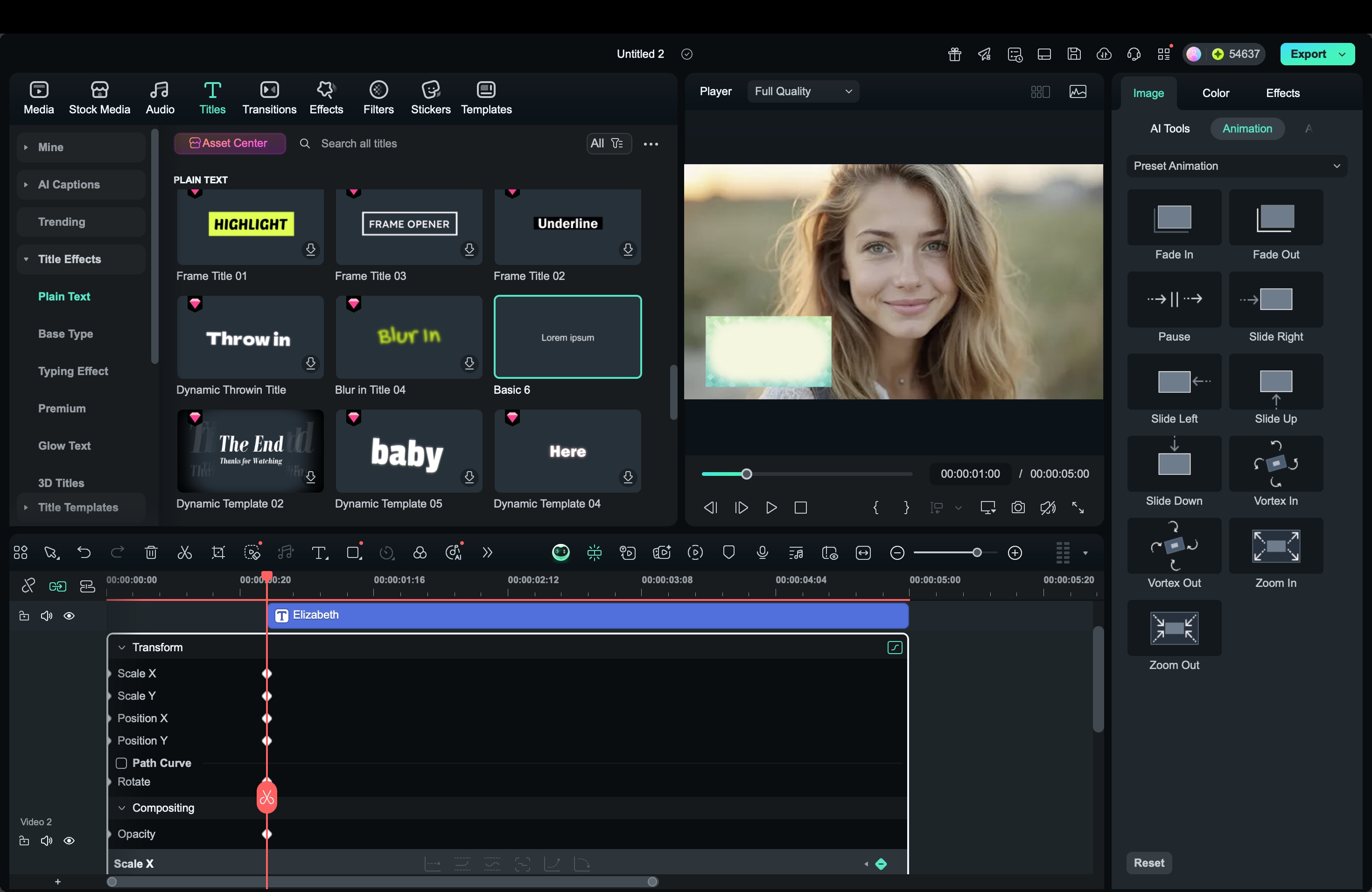 filmora background keyframes
