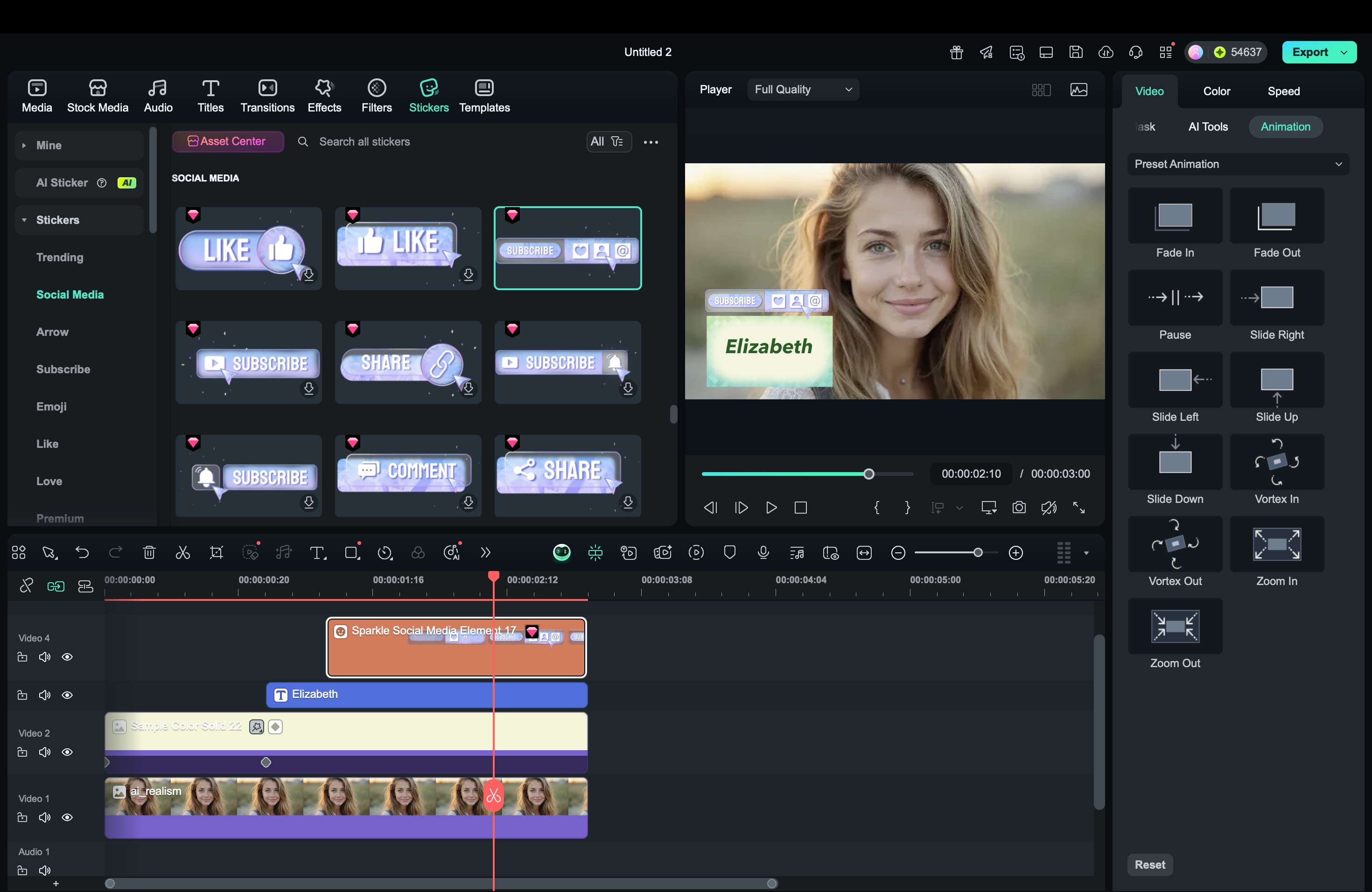 filmora social media stickers pack