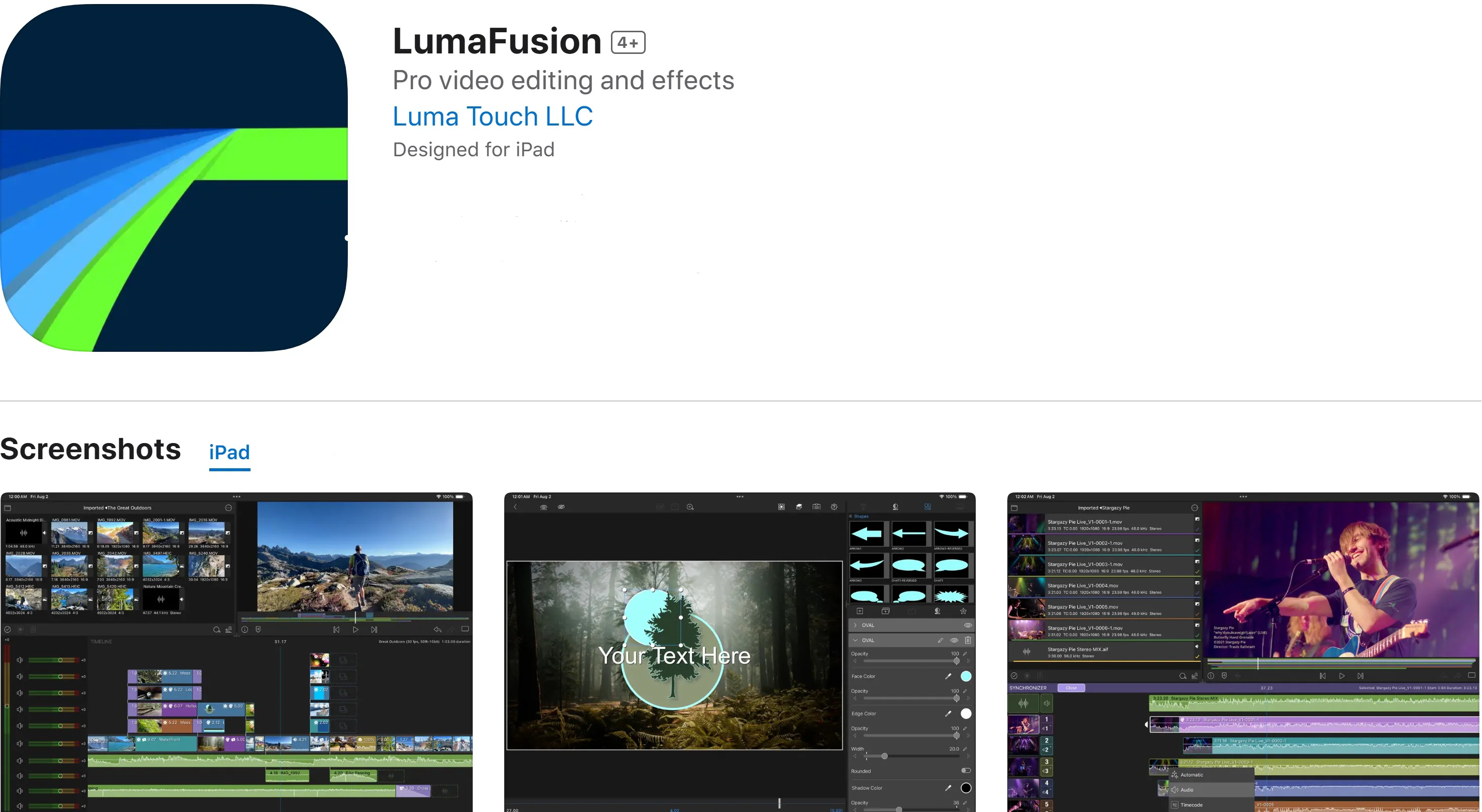 lumafusion in app store