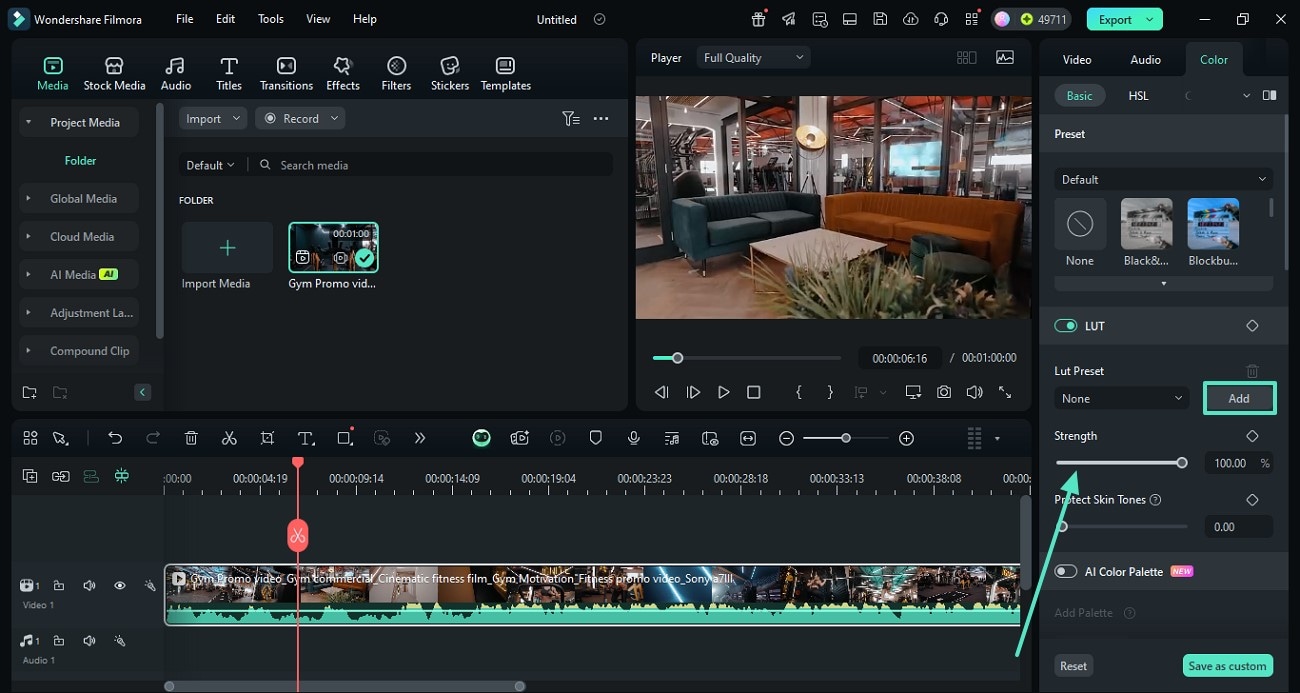 customize preset with strength slider