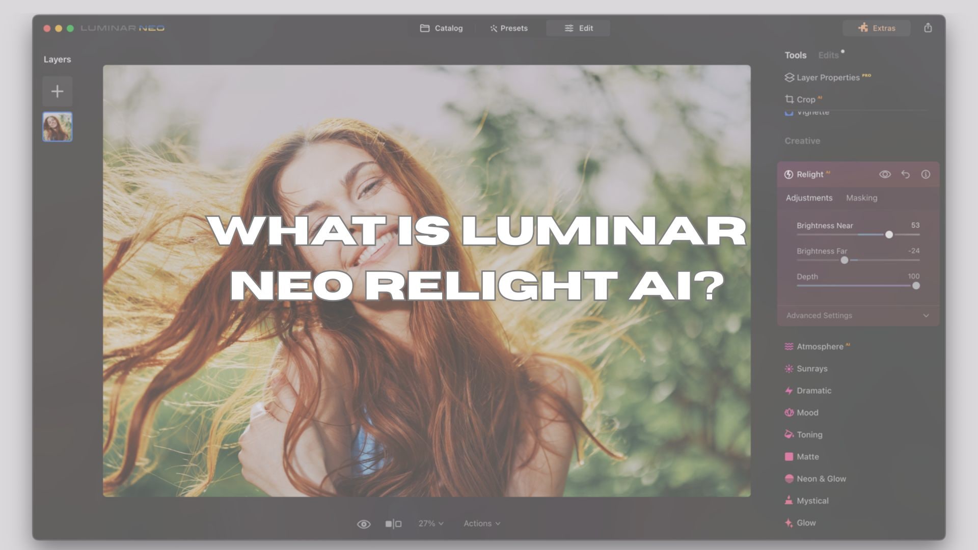 what is luminar neo relight ai
