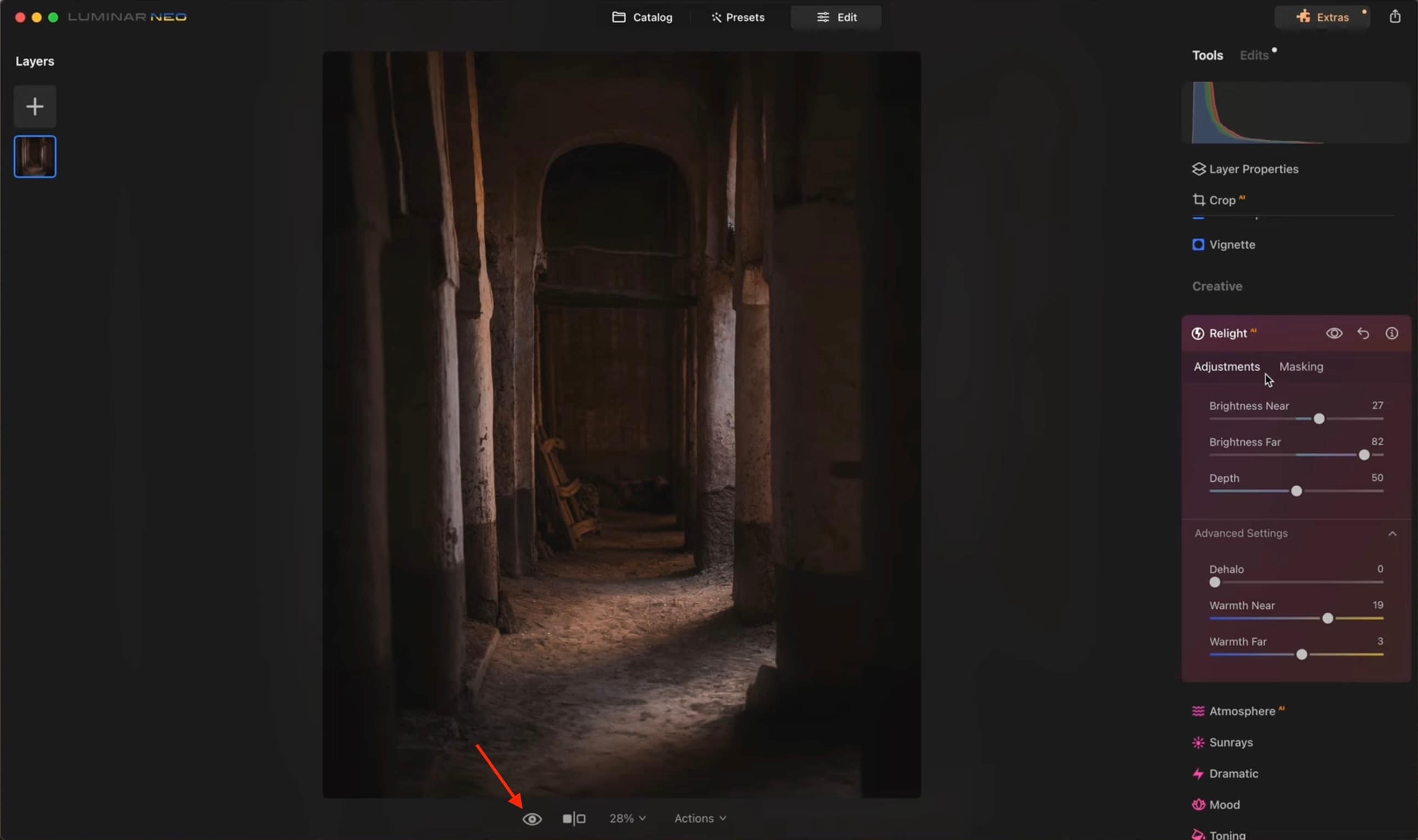 check before and after progress