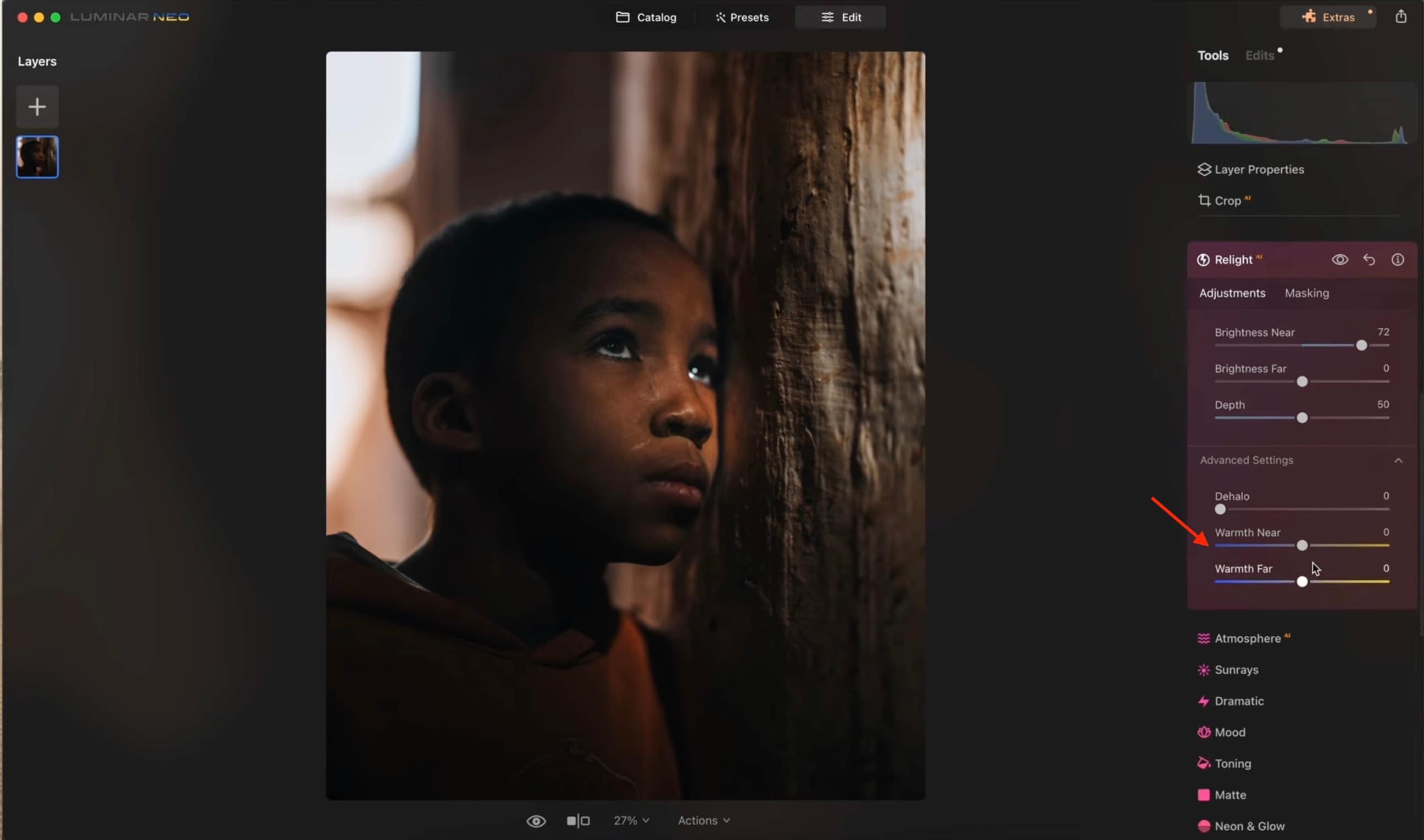 warmth luminar neo relight ai