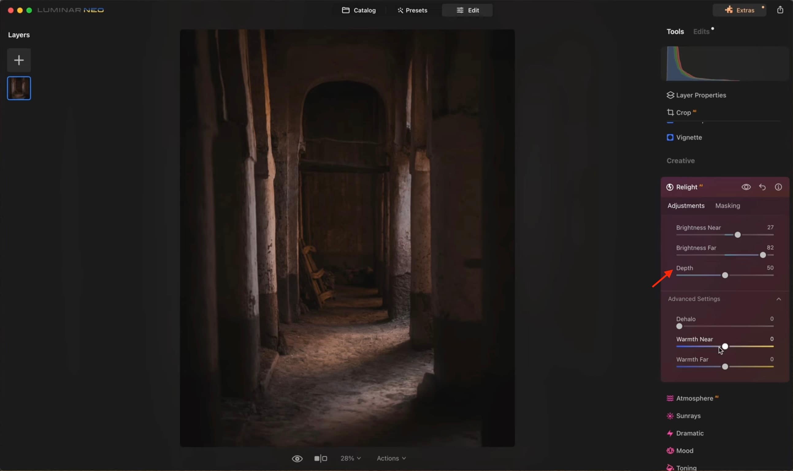 adjust depth as needed