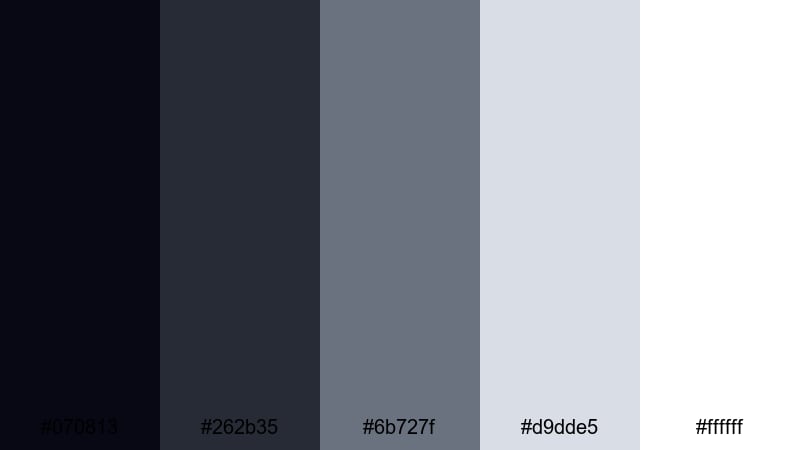 lunar interface clean space color palette with hex codes