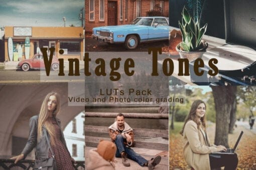 Vintage film LUT filter with retro tones.