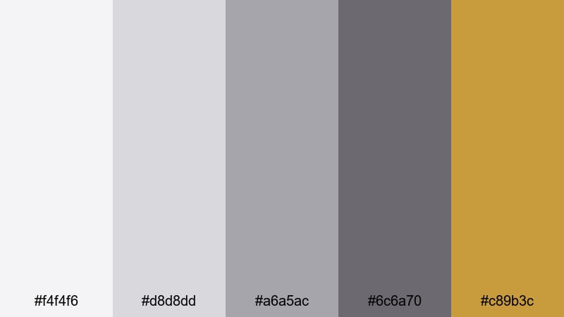 luxury product unboxing platinum color palette with hex codes