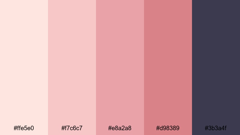 luxury rose gold sunrise sunrise color palette with hex codes