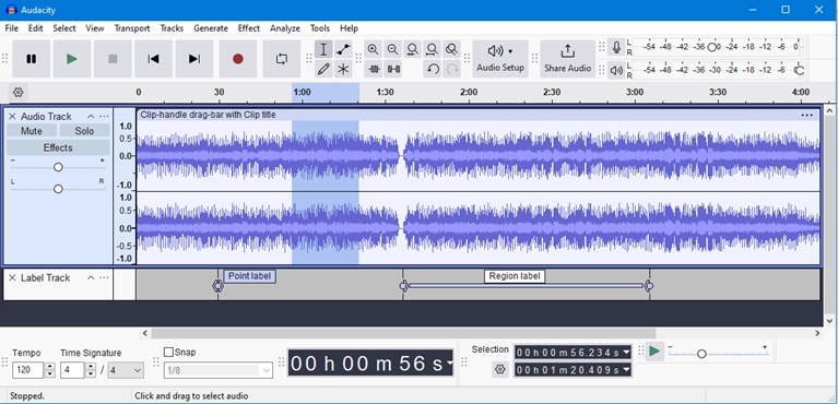 audacity m4a file editor