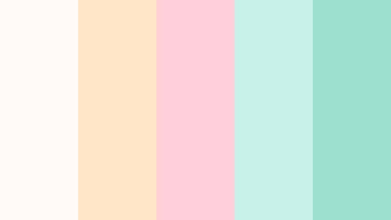macaron mint delight frosted mint color palette with hex codes