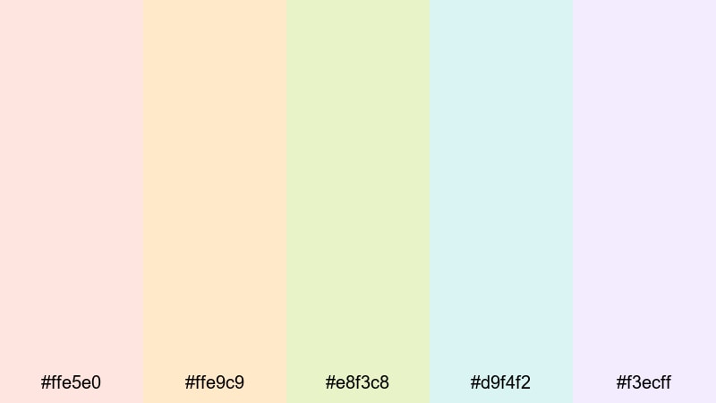 macaron storyboard soft color palette with hex codes