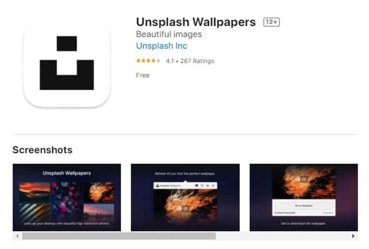 unsplash wallpaper app
