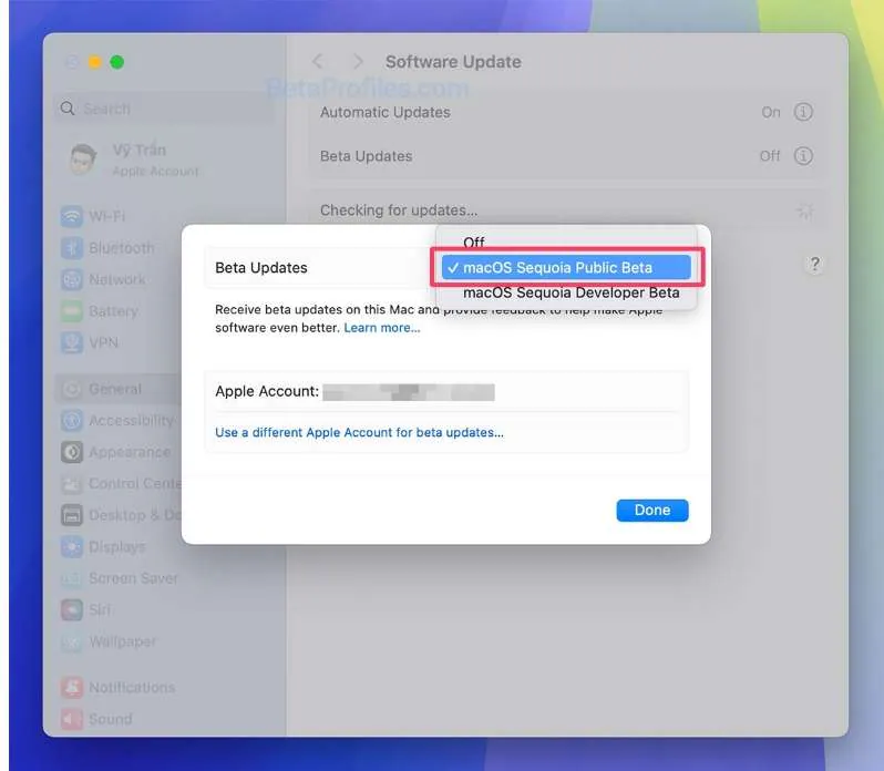 enable beta updates for macOS Ventura 13.4 or later versions