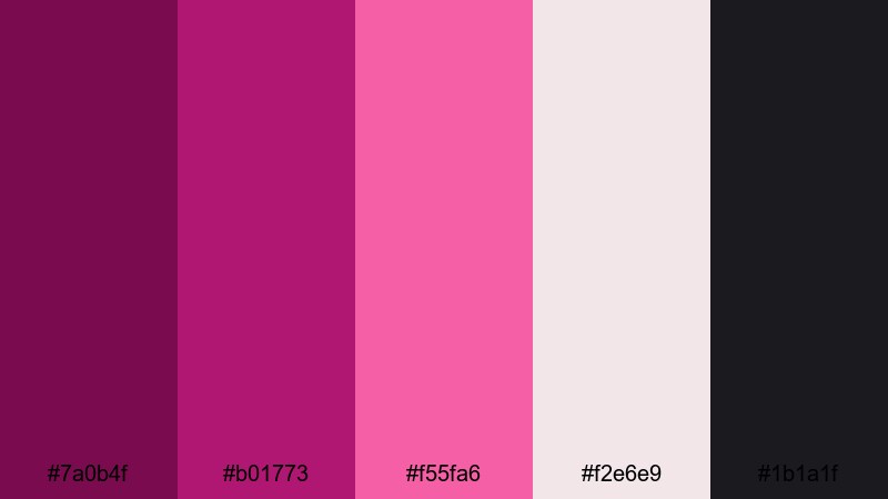 magenta wine luxe magenta color palette with hex codes