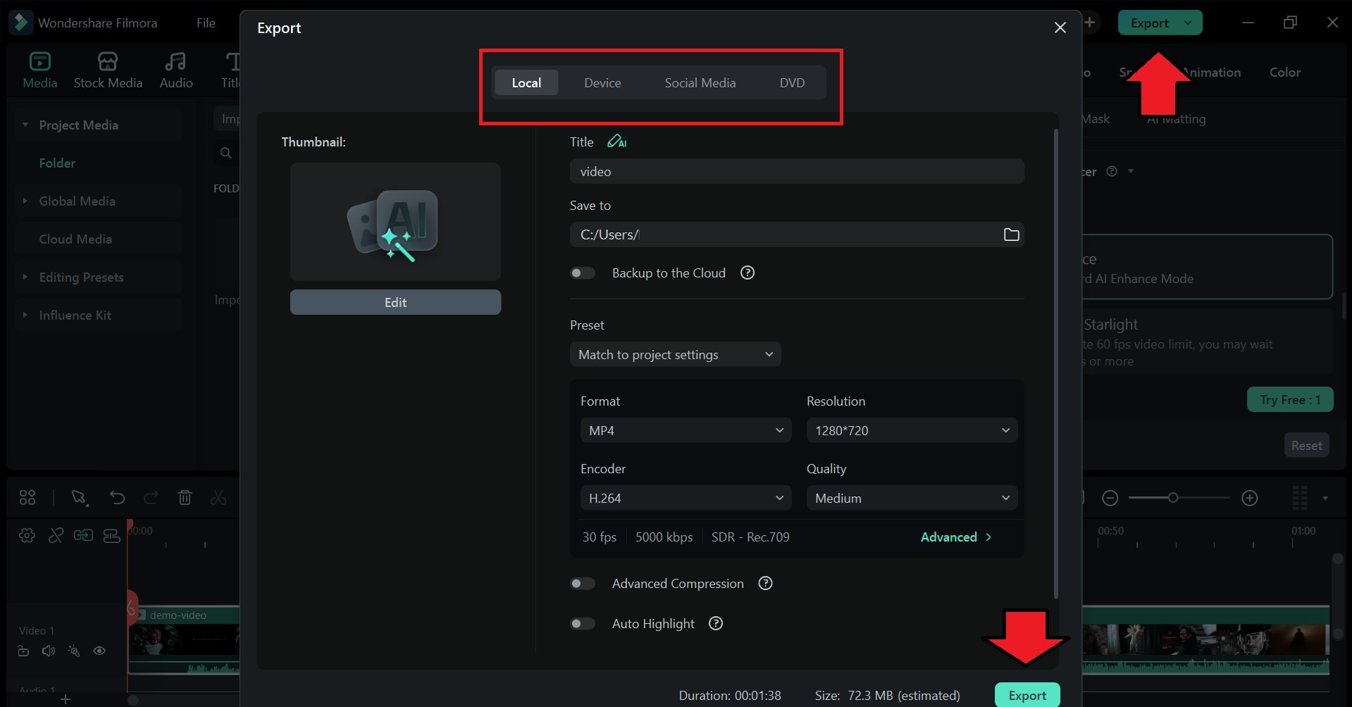 export the edited magi ai