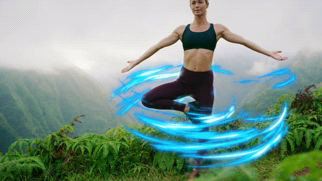 blue fire surround magic effect video
