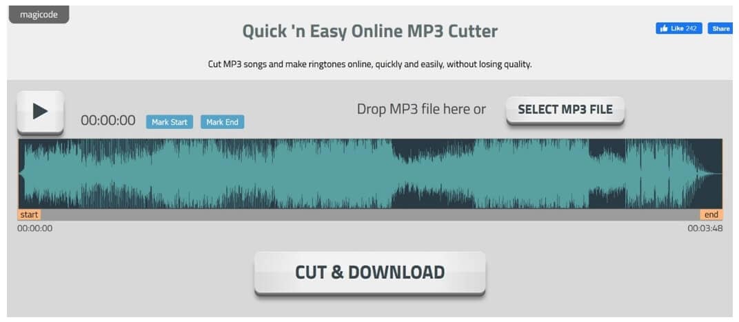 online audio cutter: Magicode