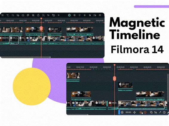 magnetic timeline in filmora