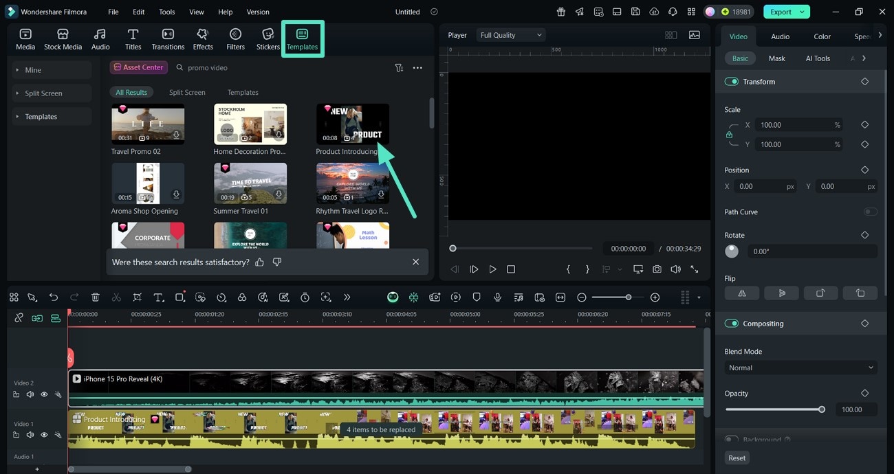 locate template promotional video