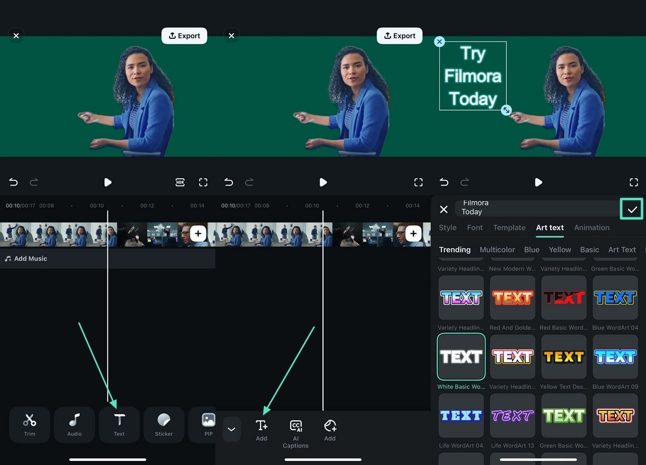 manually add text captions