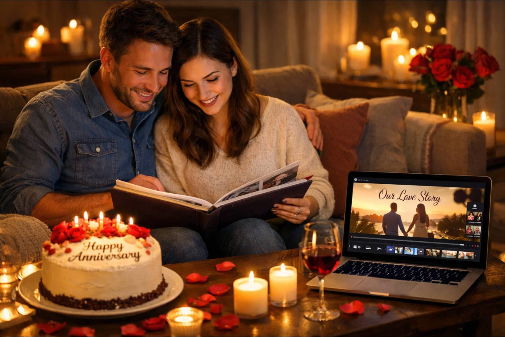 cosy candlelit anniversary