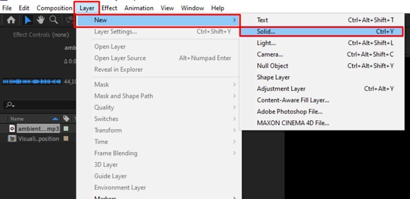 create new solid layer for plugin