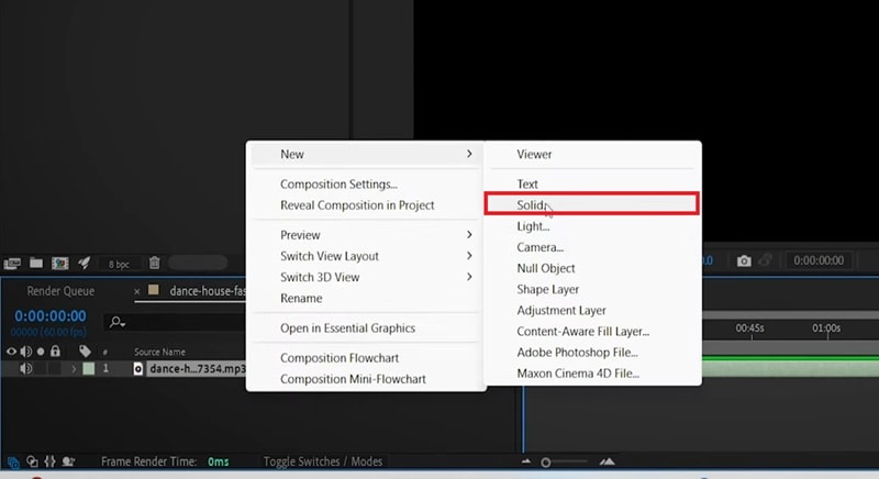 create a new solid layer
