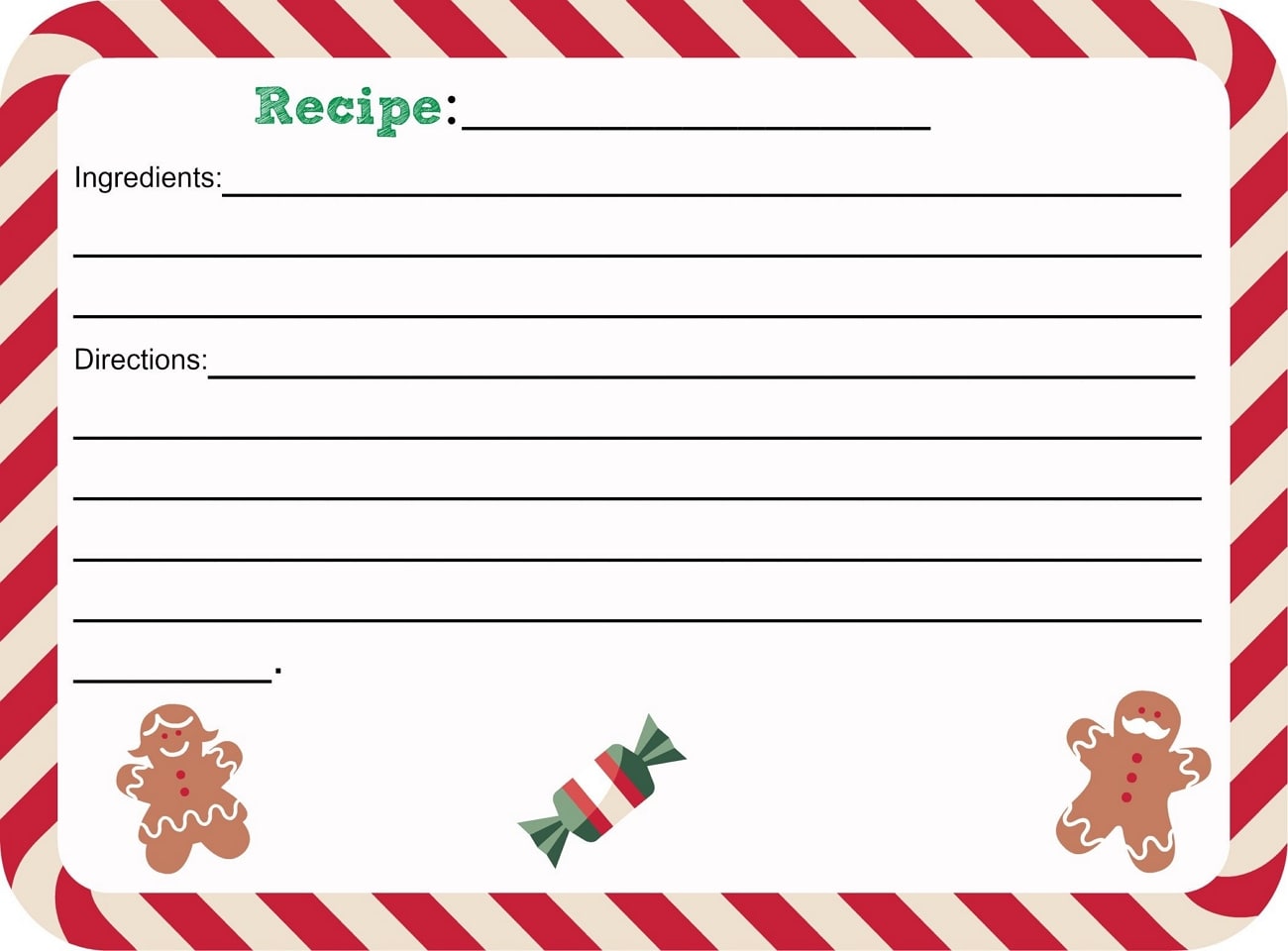 create christmas recipe cards