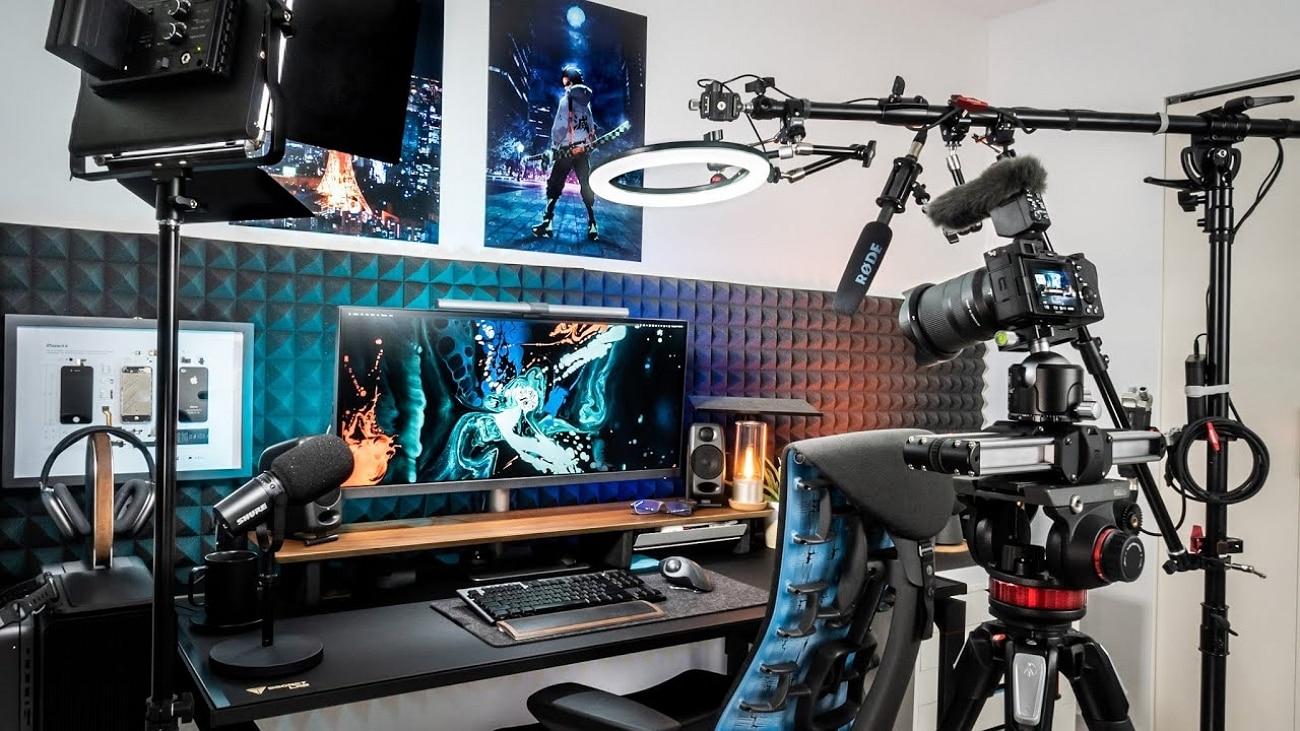 equipment set up for gaming video