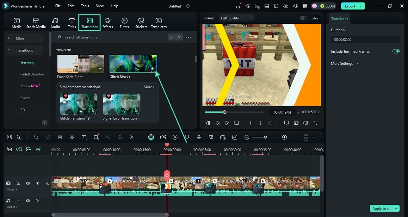 add smooth transitions to video