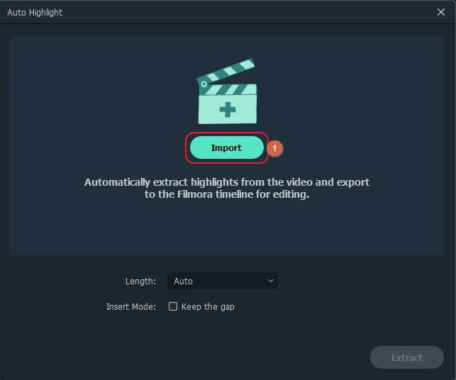 Make highlight video - import method 1