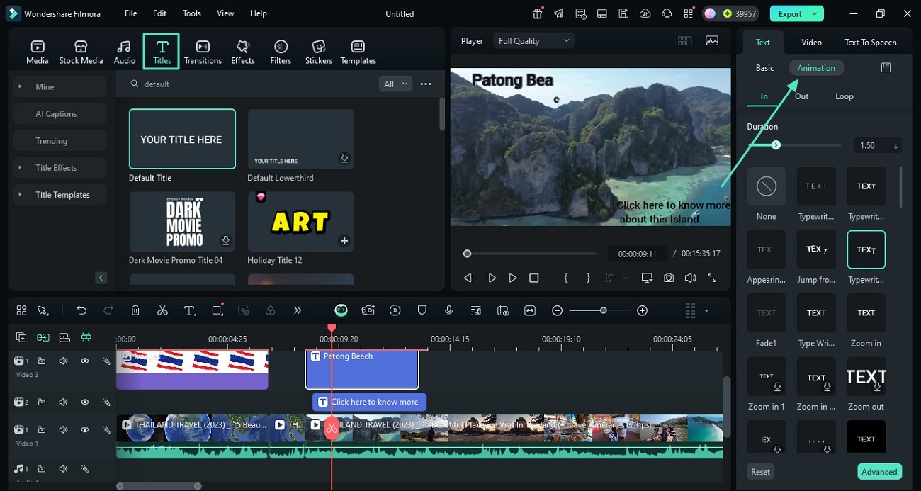 add titles and apply animations